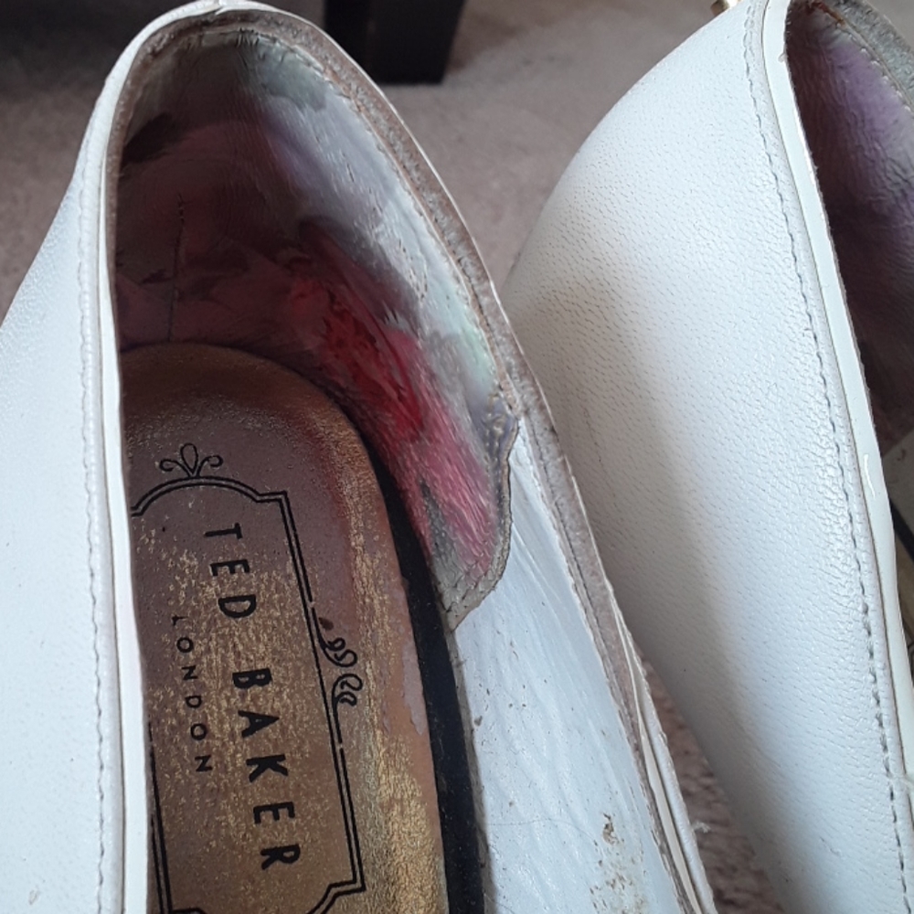 🐖Well loved white heels ted baker size 37 - Picture 3 of 7